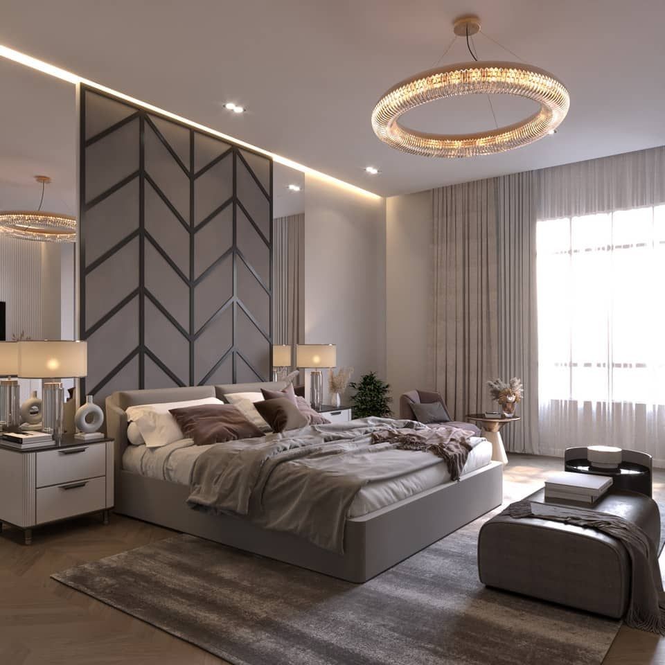 Soundproof WPC wall panels in a bedroom, ideal for noise reduction in busy GTA homes