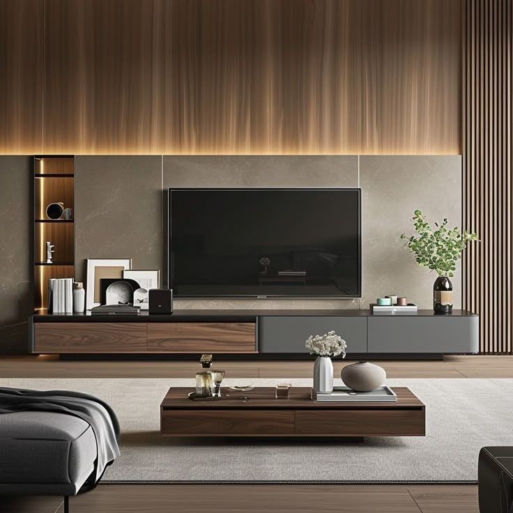 Client selecting metallic-finish WPC samples for a glamorous media wall in a luxury penthouse